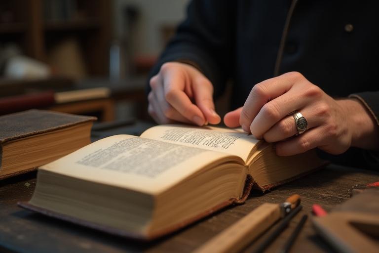 Vana raamatu restaureerimise töötuba