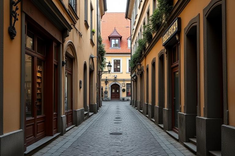 Tallinna vanalinna tänav, millel asub raamatupood